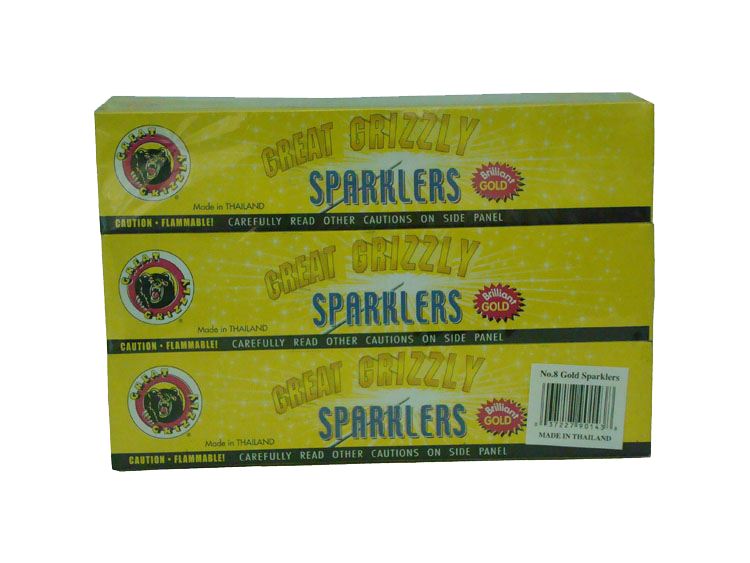 #8 GOLD SPARKLERS